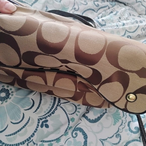 Coach Brown and Tan Tote Bag - Picture 2 of 5